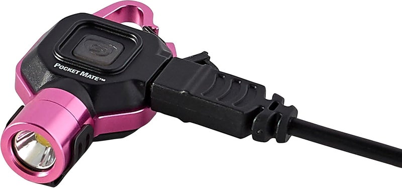 Streamlight 73303 Pocket Mate 325-Lumen Pocket Keychain/Clip-on USB Rechargeable Flashlight, Pink - Image 5