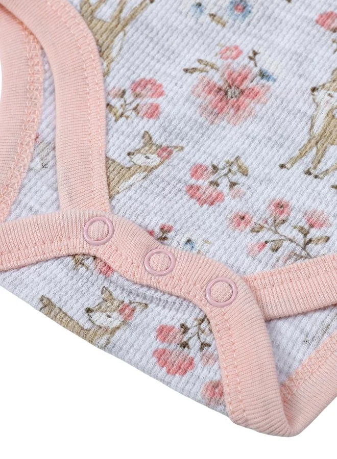 Luna & Lily 3-Piece Floral Bodysuit, Graphic T-Shirt and Pants