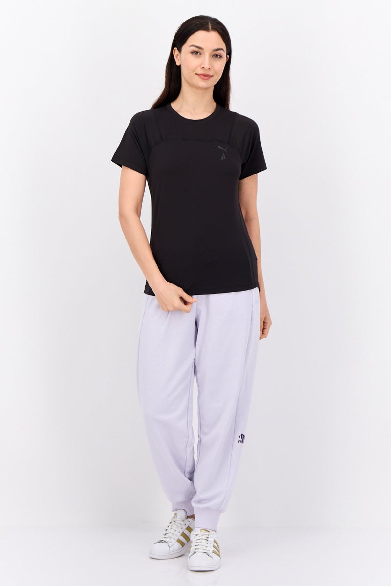 PUMA تي شيرت تدريب قصير الأكمام للنساء، أسود - Image 4