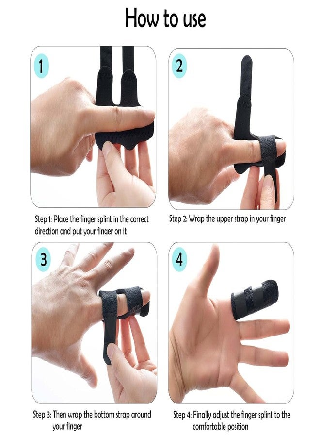NUDFSY 2Pcs Finger Splint, Thumb Support For Pain Relief, Finger Protector Support For Basketball Player Volleyball Player, Athletes, Splint For Finger Pain Relief - Image 3