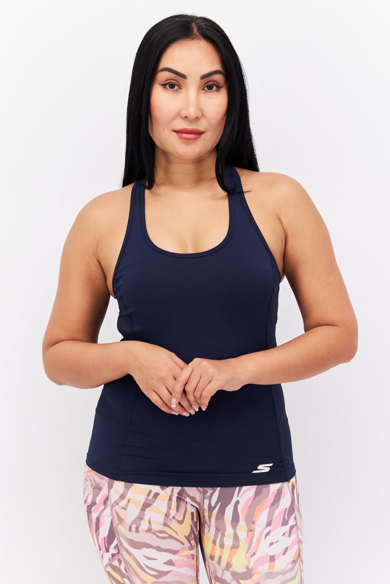 SKECHERS Women Sportswear Fit Training Top, Navy - Image 1