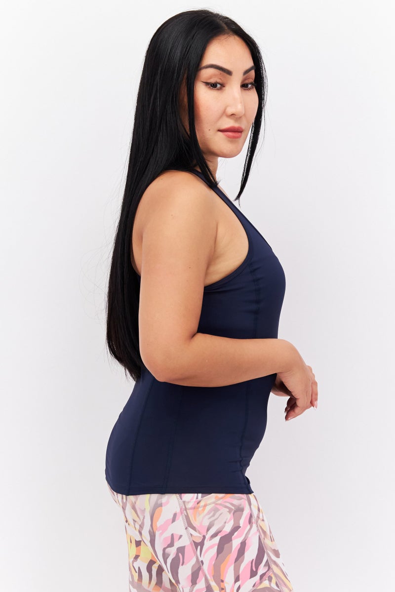 SKECHERS Women Sportswear Fit Training Top, Navy - Image 2