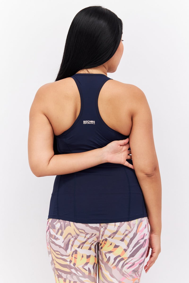 SKECHERS Women Sportswear Fit Training Top, Navy - Image 3
