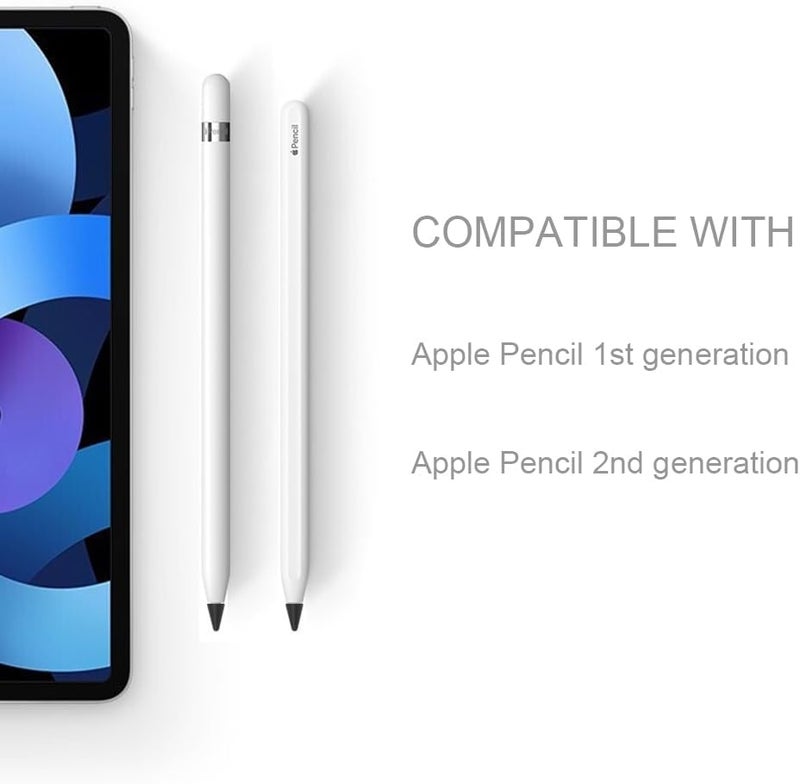SIXFU 30 PCS Paper Feel Silence Covers for Apple Pencil Tips, Protects Both Tip and iPad Screen, Silicone Design, 30 Black Covers - Image 2