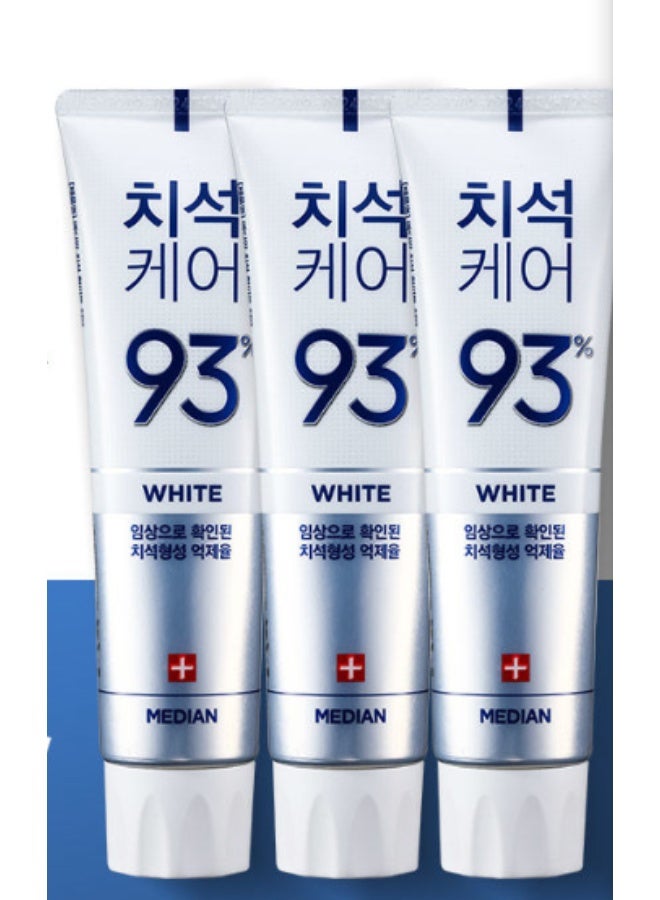 MEDIAN Dental Care 93% Toothpaste 120g White Korean Oral Care,Pack of 3