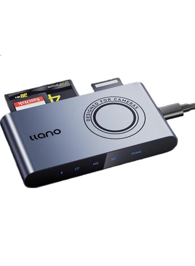 Llano Usb3.0/Type-C Card Reader Multi-Function 5-In-1 Card Reader Supports Sd/Tf/Cf/Ms/M2 For Dslr Cameras, Dash Cams, And Surveillance Memory Cards - Image 3