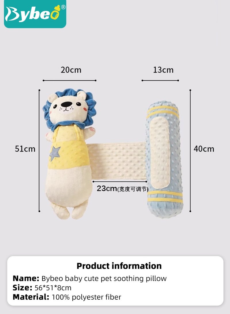 Baby Anti Roll Sleeping Pillow, Infant Side Safer Sleeper, Newborn Nursing Sleeping Pillow, Baby Soothing Pillow, Baby Sleep Soother, Baby Sleep Positioner Cushion With Removable Anti Roll Positioner