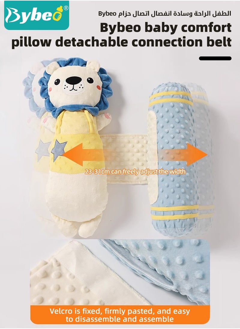 Bybeo Baby Anti Roll Sleeping Pillow, Infant Side Safer Sleeper, Newborn Nursing Sleeping Pillow, Baby Soothing Pillow, Baby Sleep Soother, Baby Sleep Positioner Cushion With Removable Anti Roll Positioner  - Image 3