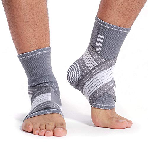 NeoTech Care Adjustable Ankle Support Brace (Gray, Size M, 1 Unit) - Image 3