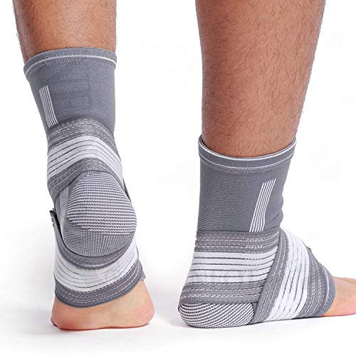 NeoTech Care Adjustable Ankle Support Brace (Gray, Size M, 1 Unit) - Image 2