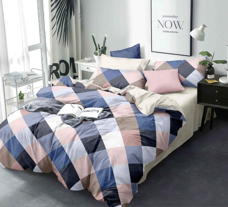 MORADO® Glace Cotton Single Bed Quilt Cover/Duvet Cover/Rajai Cover/Blanket Cover with Zipper (60X90 Inch, Multi) - Image 4