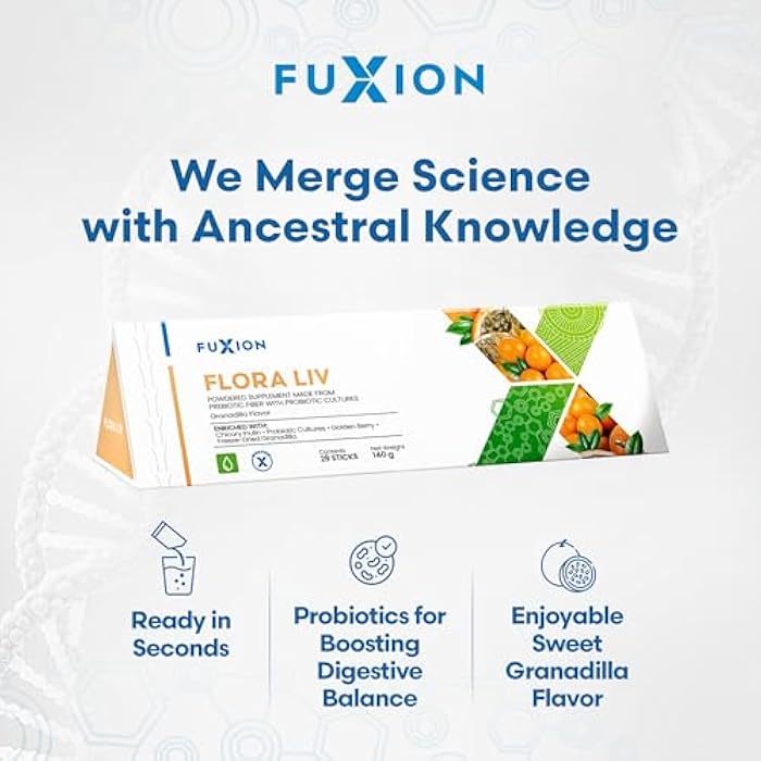 FuXion Flora Liv | Probiotic Drink | Probiotics for Women and for Men | Gut Health | Helps Mantain Balance of the Instestinal Flora | Lactobacillus and Bifidobacterium | Sweet Granadilla Flavor | 28u - Image 4