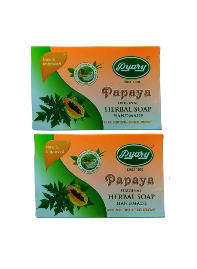 Pyary Two Pieces of Papaya herbal skin lightening soap 75 g - Image 1