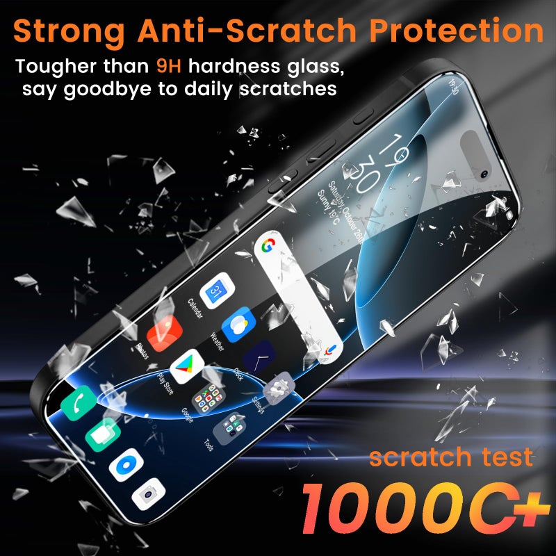 Lesakit 4+4 Pack Privacy Screen Protector for iPhone 16 Pro 6.3-Inch with 4 Pack Camera Lens Protector, Anti Spy Tempered Glass Film 9H Hardness Case Friendly - Image 4