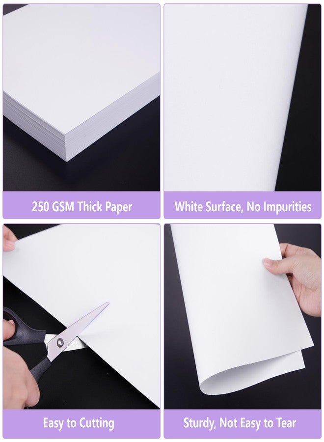 AKONEGE 12PCS Poster Board 11" x 14" White Poster Paper Bulk, 250GSM Thickness Vision Boards Blank Graphic Display Posterboards for School Arts Crafts Projects Drawing Office Presentations Supplies - Image 3