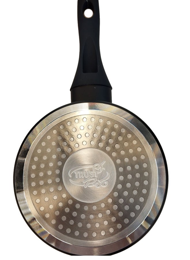 Trust Non-Stick Aluminium Sauce Pan With Glass Lid With Heat Resistant Handle Black 18cm - Image 5
