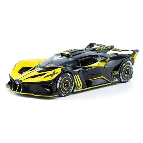 Coelon Metal Pull Back Diecast Car 1:24 Big Bugati Bolide Pull Back Car Model with Sound Light Boys Gifts Toys for Kids,multicolor - Image 1