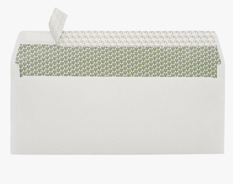 QEV No 10 Letter Size Self Seal Envelopes with Security Patterns, 500 counts, Business envelope, Windowless - Image 5