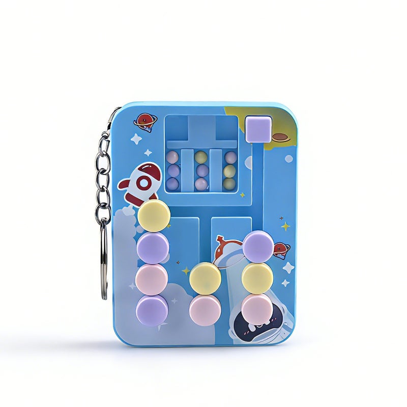 Mini Cartoon Puzzle Huarong Dao Keychain Bag Charm Stress Relief Fast Push Fun Puzzle Toy for Kids - Image 5