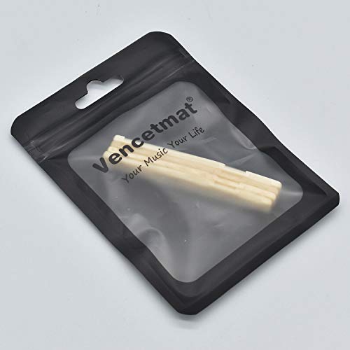 Vencetmat Unbleached Acoustic Guitar Bridge Saddle, Fit for 74mm & 72mm Bridge Slot, Pure Complete Bone, Bone Original Color, Vintage Style, 4 Pack - Image 5