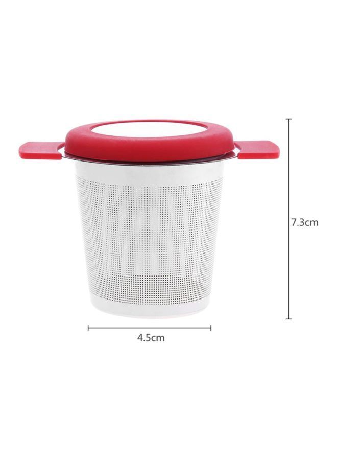 NIBEMINENT Tea Filter White/Red 7.3x4.5cm - Image 2