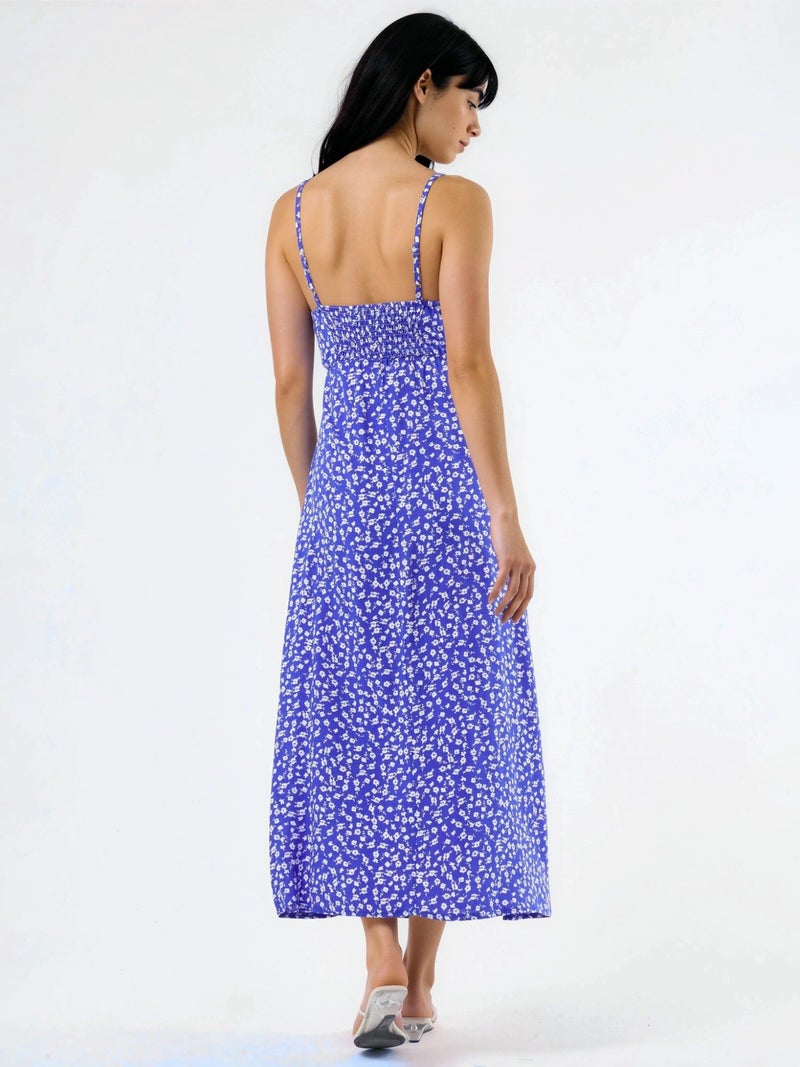 BUSEM Floral Midi Slip Dress with Heart Collar - Image 3
