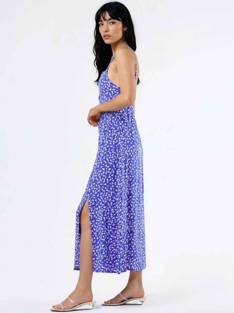 BUSEM Floral Midi Slip Dress with Heart Collar - Image 2