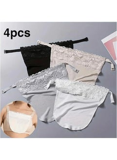 ShebSheb 4PCS Anti-Peep Lace Camisole Cleavage Cover Bra Insert,Detachable Breast Cover for Women  - Image 1