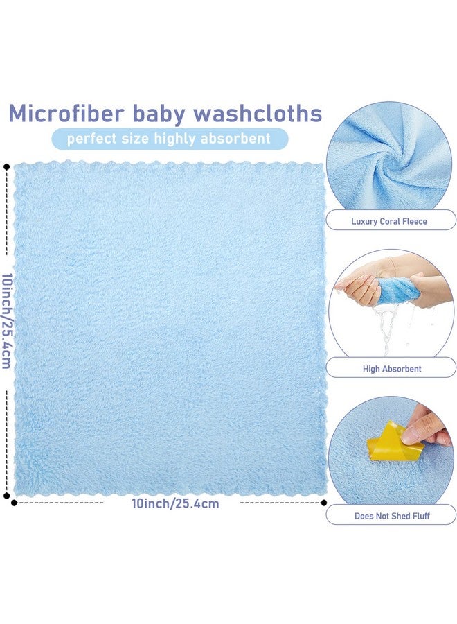 Chumia 36 Pack Baby Washcloths 10 x 10 Inches Baby Face Skin Wash Cloths Towels Set Microfiber Coral Fleece Absorbent and Soft for Newborns, Infants and Toddlers, Multicolored - Image 1