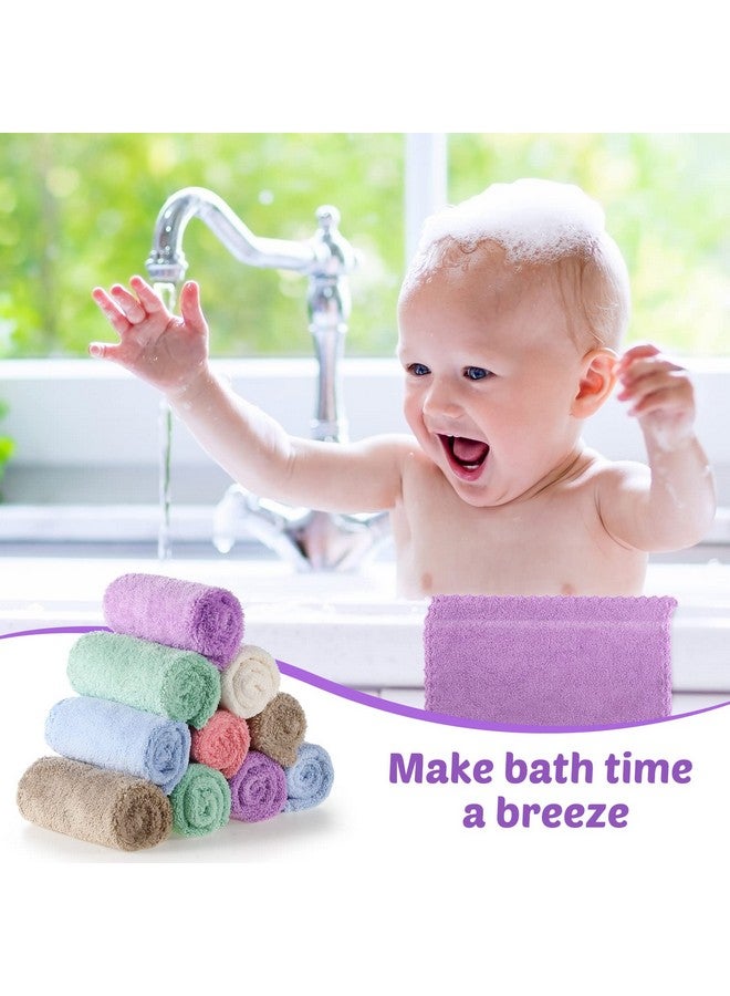 Chumia 36 Pack Baby Washcloths 10 x 10 Inches Baby Face Skin Wash Cloths Towels Set Microfiber Coral Fleece Absorbent and Soft for Newborns, Infants and Toddlers, Multicolored - Image 3