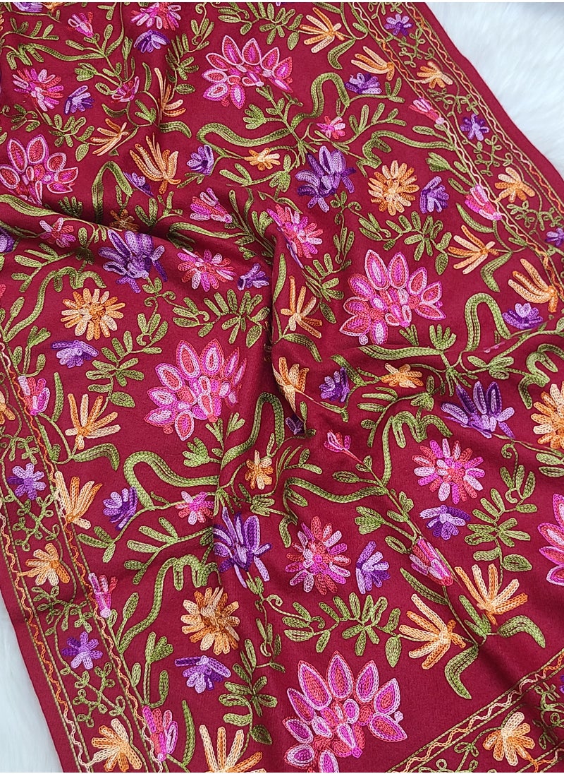 Sky cashmere - Embroidered Shawl - Image 1