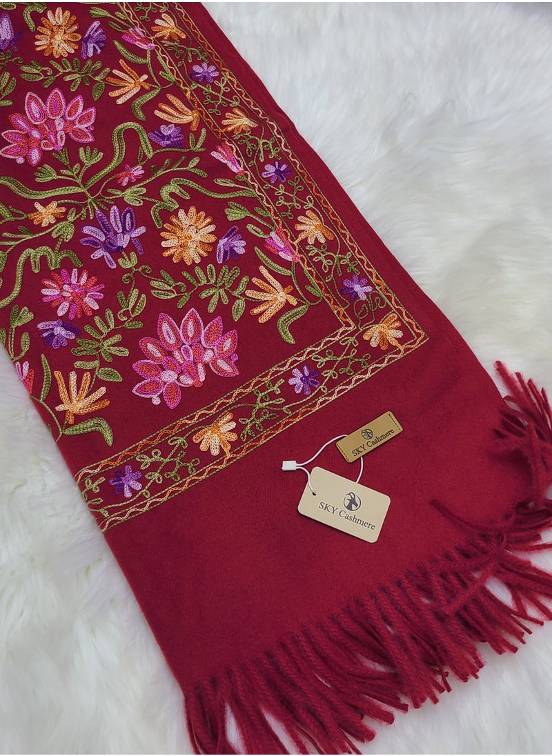 Sky cashmere - Embroidered Shawl - Image 1