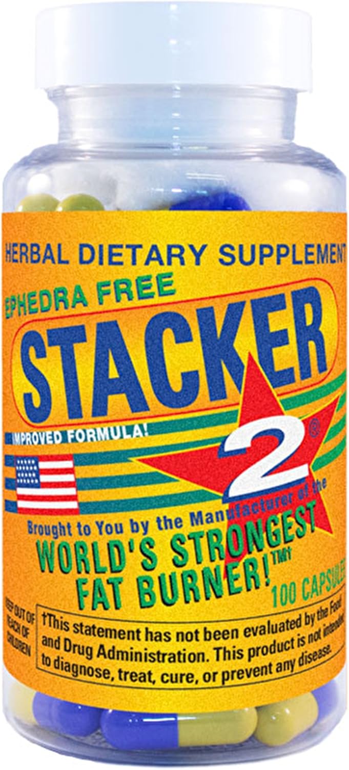 Stacker 2 Fat Burner Capsules Ephedra Free 100Count Bottle - Image 1