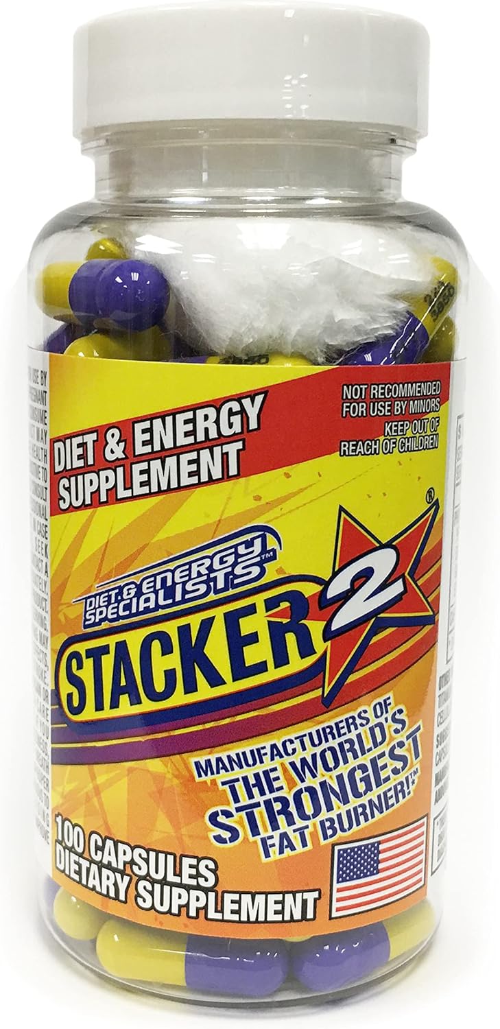 Stacker 2 Fat Burner Capsules Ephedra Free 100Count Bottle - Image 2