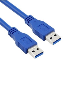 ماركة غير محددة كابل تمديد USB 3.0 ذكر إلى ذكر USB 3.0 عالي السرعة لنقل البيانات بسرعة 5 جيجابايت في الثانية مع حماية للكمبيوتر الشخصي - الكمبيوتر المحمول - الأجهزة الأخرى 1 متر - أزرق  - Image 2