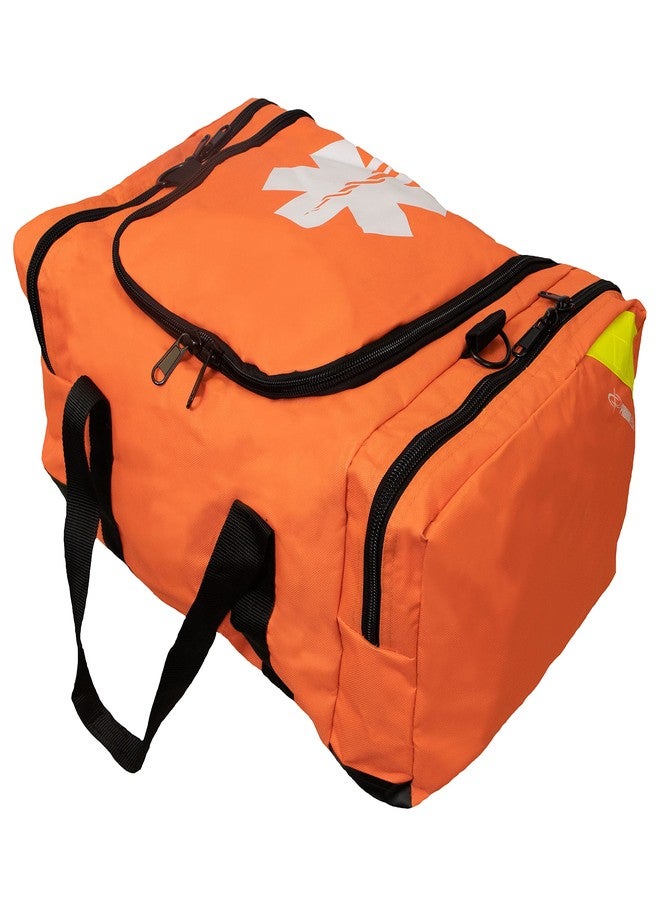 Primacare KB-4135-O First Responder Bag for Trauma, 21"x12"x9", Professional Compartment Kit Carrier for Emergency Medical Supplies, Orange - Image 1