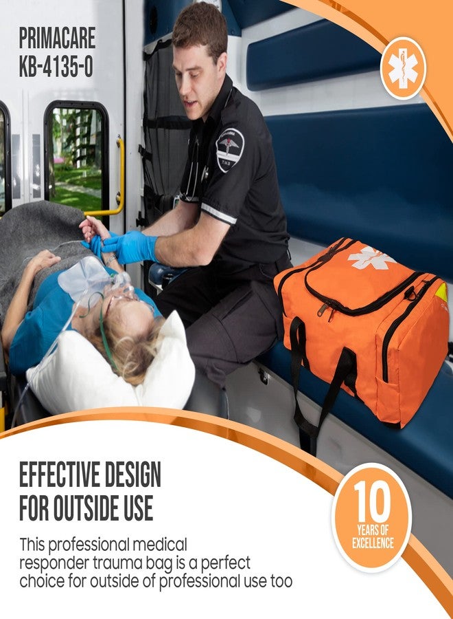 Primacare KB-4135-O First Responder Bag for Trauma, 21"x12"x9", Professional Compartment Kit Carrier for Emergency Medical Supplies, Orange - Image 5