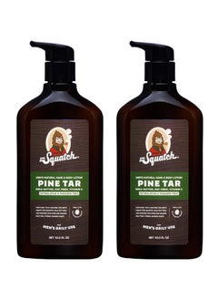 Dr. Squatch Dr. Squatch Men's Natural Lotion Non-Greasy Men's Lotion - 24-hour moisturization hand and body lotion - Made with Shea Butter, Coconut Oil, and Vitamin E - Pine Tar (2 Pack)  - Image 1