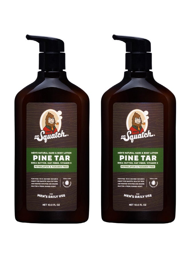 Dr. Squatch Men's Natural Lotion Non-Greasy Men's Lotion - 24-hour moisturization hand and body lotion - Made with Shea Butter, Coconut Oil, and Vitamin E - Pine Tar (2 Pack) - Image 1