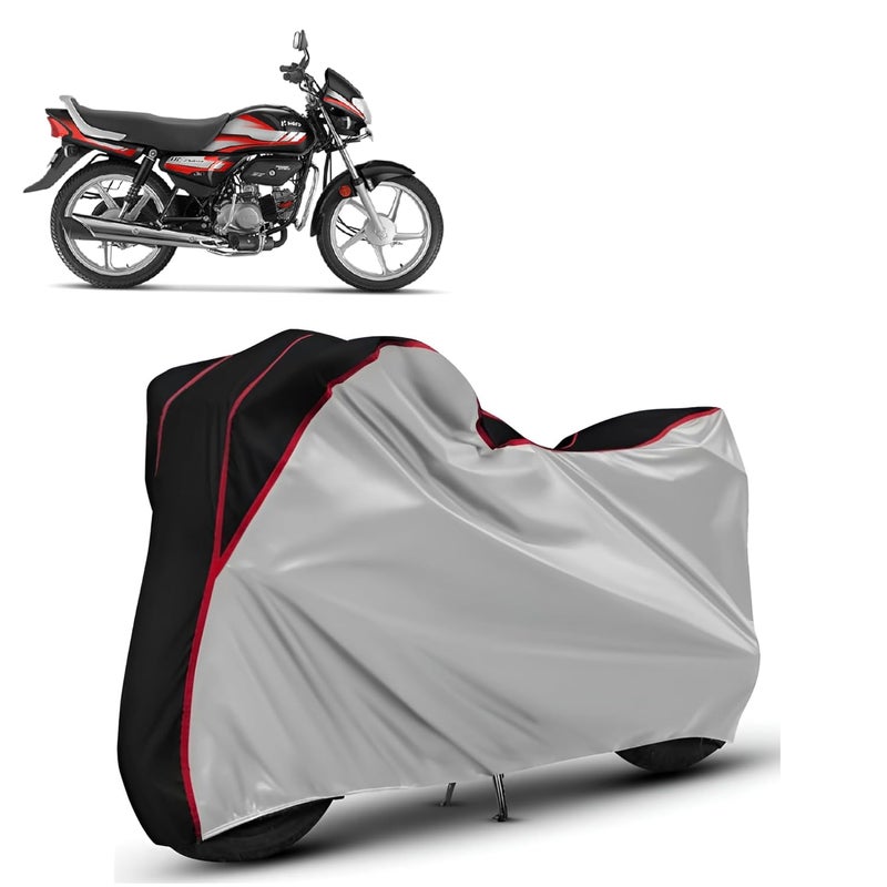 FAVY Waterproof Bike Cover Compatible with Hero HF Deluxe | Dust Proof & UV Protection Bike Body Cover | Wind Proof Elastic Bottom Motorcycle Cover - Image 1