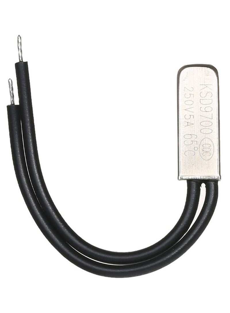 NIBEMINENT 5-Piece Temperature Closed Thermal Protector Switch Set Black/Silver 