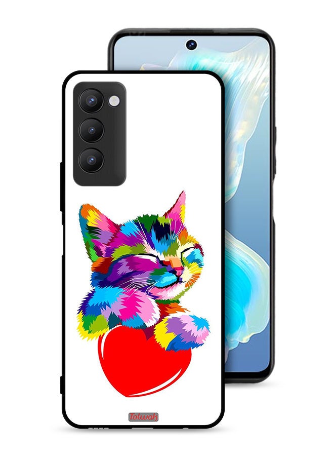 Tolwak Tecno Camon 18P Protective Case Cover Colourful Kitten - Image 1