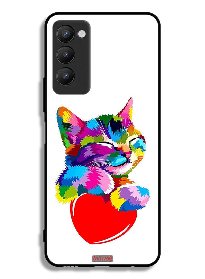 Tolwak Tecno Camon 18P Protective Case Cover Colourful Kitten - Image 2