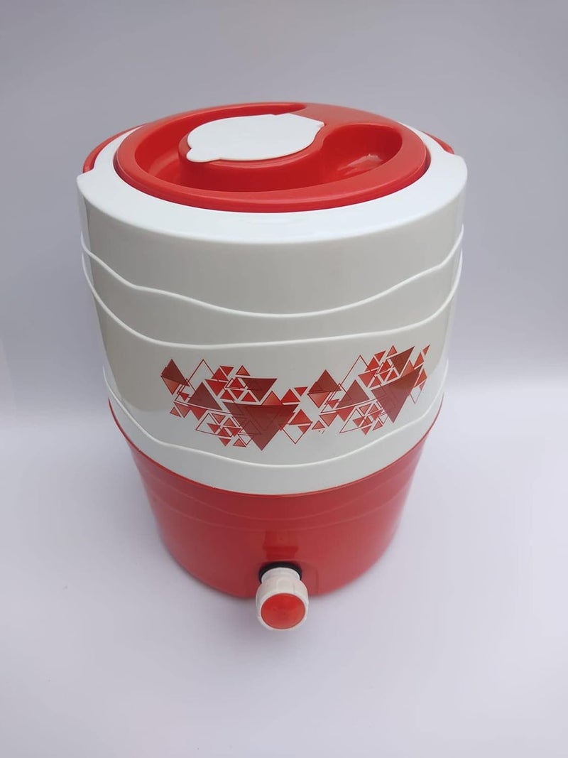 SHREEYETI SHEERYETI Plastic Insulated Water jug Cool Chilled Water Camper jar Insulated Thermos Flask Dispenser Container 14 LTRRed  - Image 2