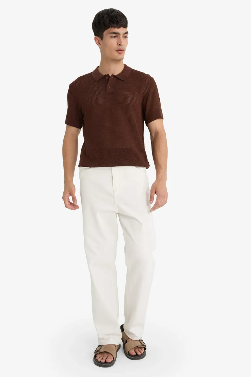 DeFacto Standard Fit Knitwear Short Sleeve Polo T-Shirt