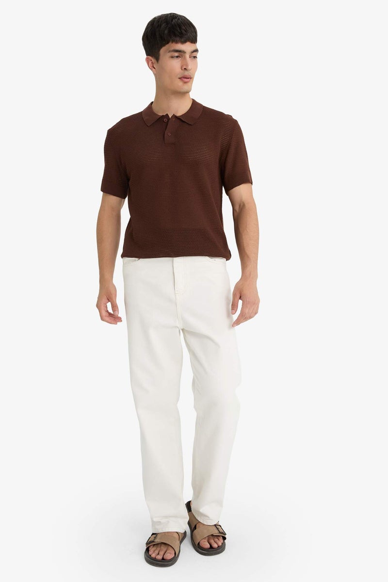 DeFacto Standard Fit Knitwear Short Sleeve Polo T-Shirt - Image 2