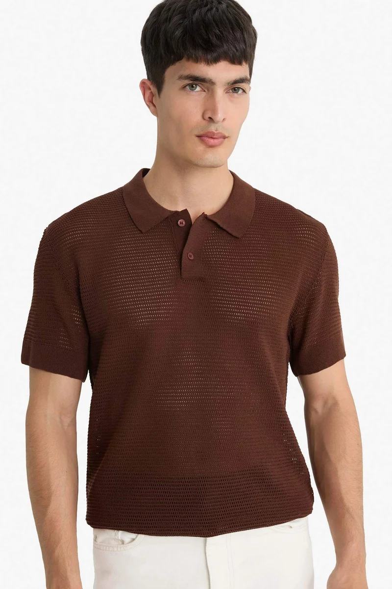 DeFacto Standard Fit Knitwear Short Sleeve Polo T-Shirt