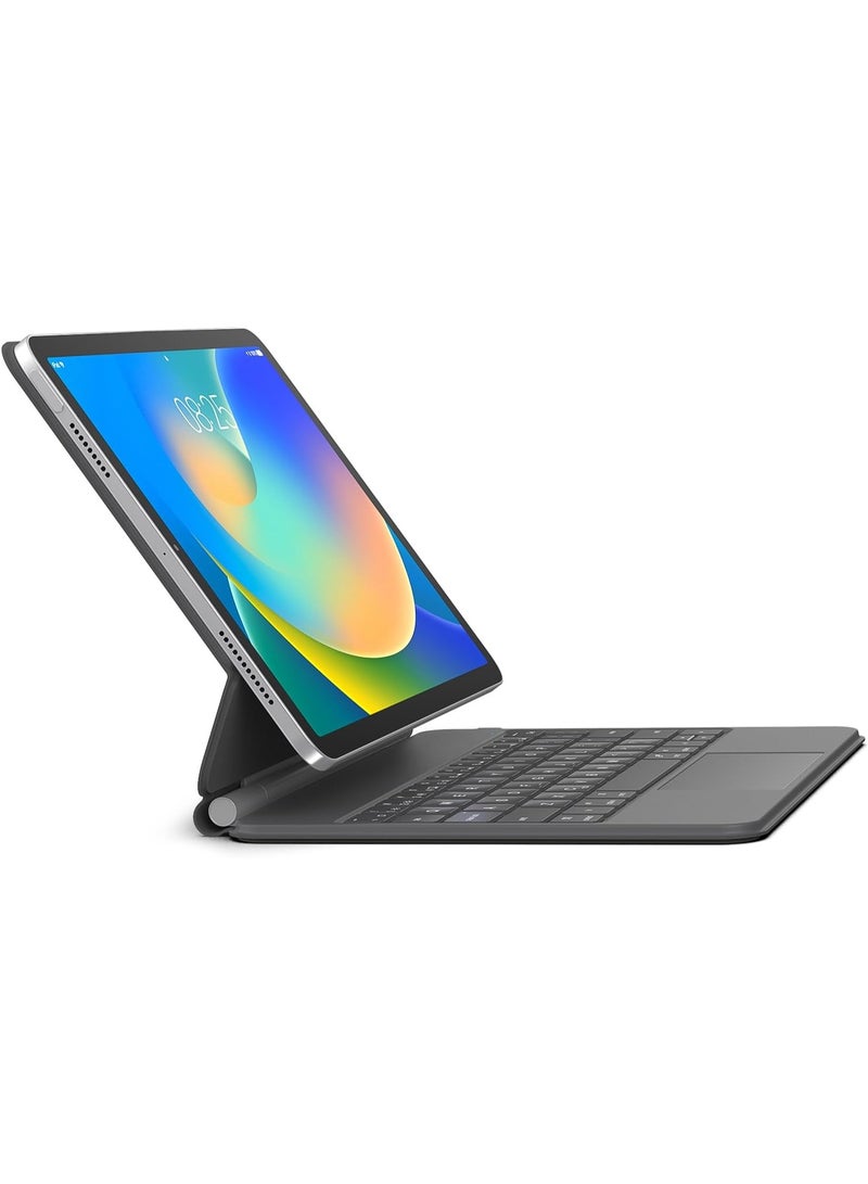 كيس لوحة المفاتيح لجيل iPad العاشر 2022 و 11th (A16, 2025)  لوحة مفاتيح على الطراز السحري مع لوحة تعقب متعددة اللمس  موقف كانتيليفر عائم  كيس مغناطيسي لجيل iPad 10.9 بوصة 10th / 11th Gen. - Image 1