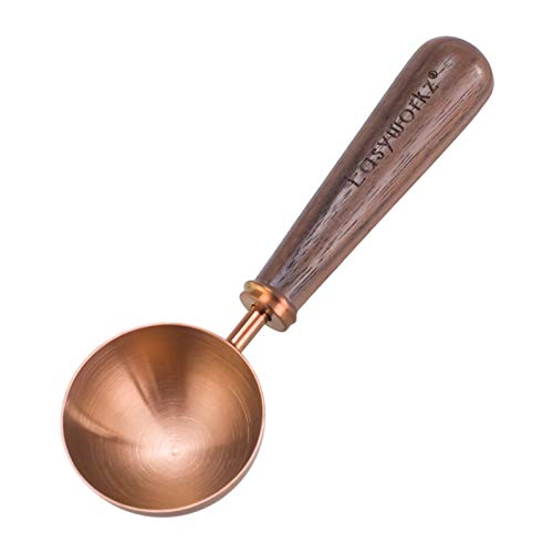 Easyworkz Retro Stainless Steel Coffee Spoon With Black Walnut Handle10g  Measuring Spoon Rose gold