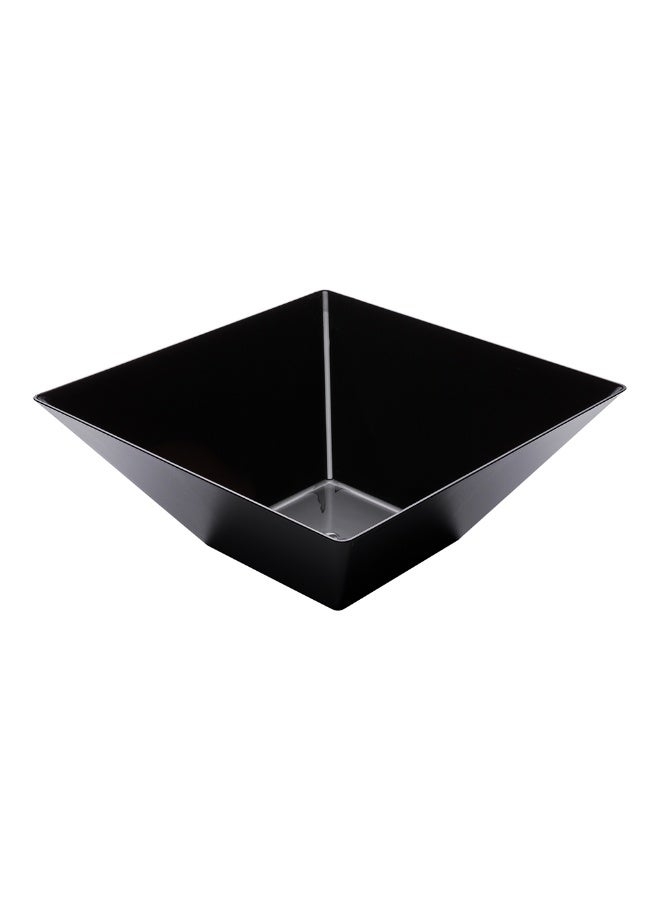 Restaurantware أوعية مربعة سعة 160 أونصة، 25 وعاء سلطة قابل للتصرف - أوعية تقديم بلاستيكية ثقيلة، كبيرة، سوداء، للحفلات، تقديم الطعام، أو البوفيهات، لتقديم الحلويات، السلطات، أو المقبلات - Image 1